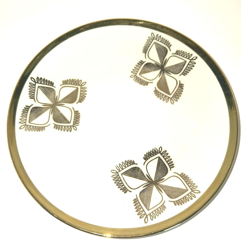 Vintage Z & Co Tirschenreuth Bavaria Teacup Saucer Replacement Plate Dish Gold